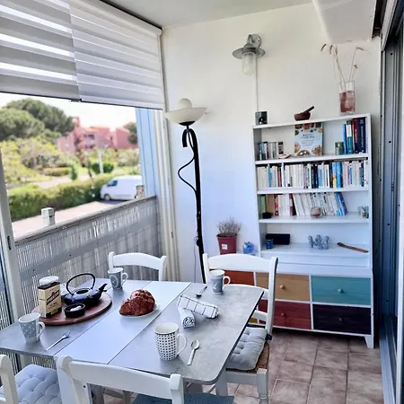 Le Scarlett- Confort A Palavas-plage A Proximite, Terrasse, Piscine Et Clim 아파트 *